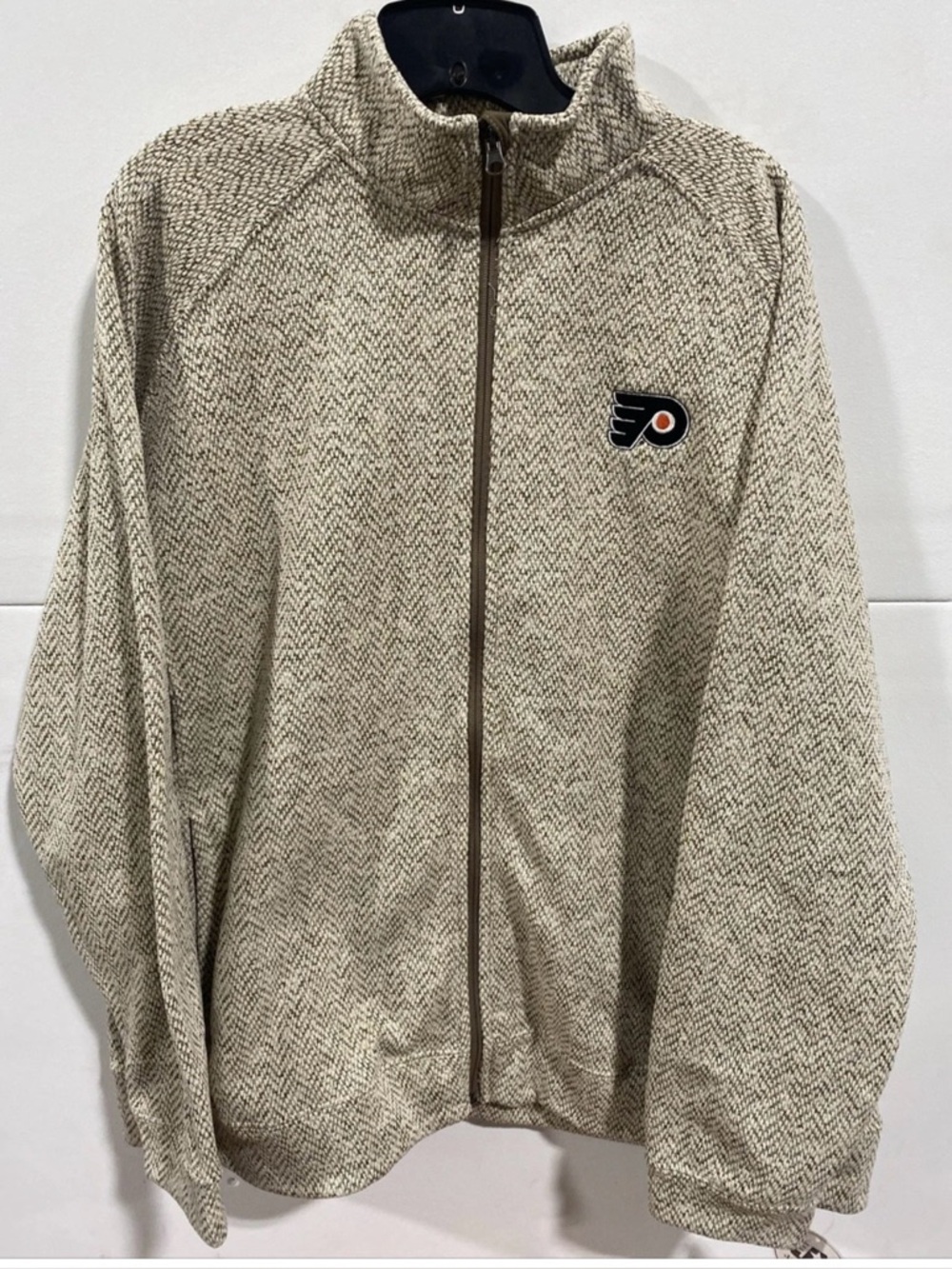 NWT J. America Womens NHL Philadelphia Flyers  Pullover Twill Jacket - Large